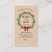 Carte D'accompagnement Joyeux petit Baby shower de Noël Déchets Raffle (Devant)