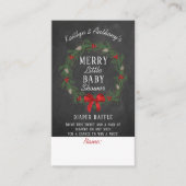 Carte D'accompagnement Joyeux petit Baby shower de Noël Déchets Raffle (Devant)