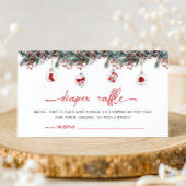 Carte D'accompagnement Joyeux petit Baby shower de Noël Déchets Raffle