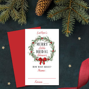 Carte D'accompagnement Joyeux petit Noël Fête des mariées Baisers Jeu