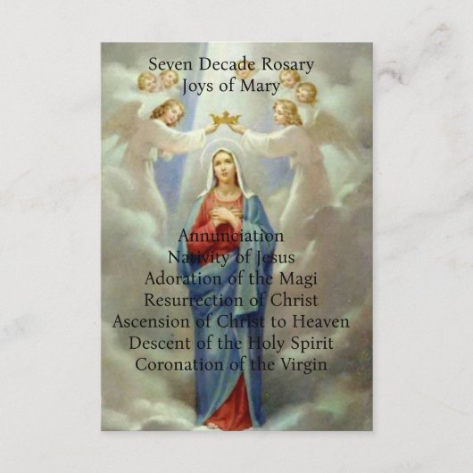 Carte D'accompagnement Joys de Marie (Devant)