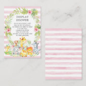 Carte D'accompagnement Jungle Animaux Baby shower Cadeau Afficher douche (Devant / Derrière)