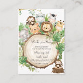Carte D'accompagnement Jungle Animaux Baby shower verdoyant Apportez un l (Devant)