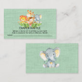 Carte D'accompagnement Jungle Baby Animals Douche Moissonneuse Raffle Tic (Devant / Derrière)