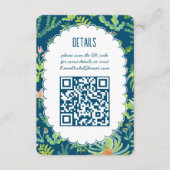 Carte D'accompagnement Jungle Garden Watercolor Custom QR BRIDAL SHOWER (Devant)