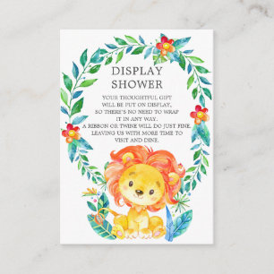 Carte D'accompagnement Jungle Lion Baby shower Cadeau Douche
