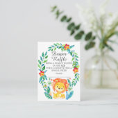 Carte D'accompagnement Jungle Lion Baby shower Déchets Raffin (Debout devant)