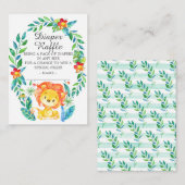 Carte D'accompagnement Jungle Lion Baby shower Déchets Raffin (Devant / Derrière)