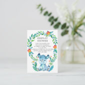 Carte D'accompagnement Jungle Rhino Baby shower Cadeau Douche (Debout devant)