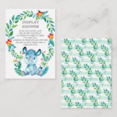 Carte D'accompagnement Jungle Rhino Baby shower Cadeau Douche (Devant / Derrière)