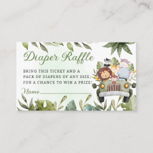 Carte D'accompagnement Jungle verdoyante Safari Animaux sauvages Rupture 