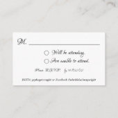 Carte D'accompagnement Jusqu'à ce que nous fassions partie - Mariages du  (Dos)