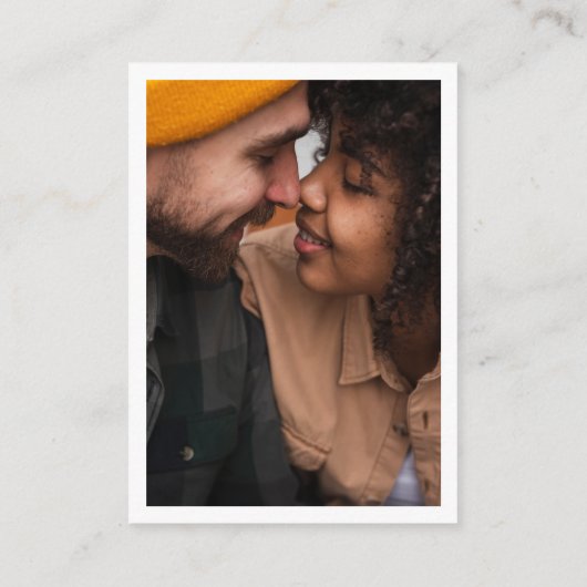 Carte D'accompagnement Just Love Retro Photo Super QR Code Mariage RSVP (Dos)