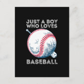 Carte D'accompagnement Juste un garçon qui aime le baseball (Devant)