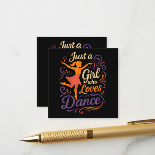 Carte D'accompagnement Juste un qui aime danser la danse
