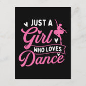Carte D'accompagnement Juste Une Fille Qui Aime La Danse - Danseuse Amant (Dos)