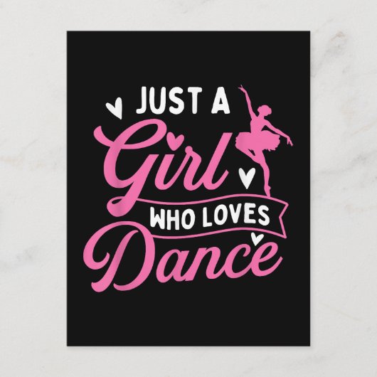 Carte D'accompagnement Juste Une Fille Qui Aime La Danse - Danseuse Amant (Devant)