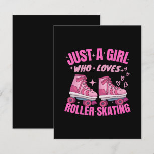 Carte D'accompagnement Juste Une Fille Qui Aime Le Patin À Roulettes
