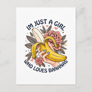Carte D'accompagnement Juste Une Fille Qui Aime Les Bananes