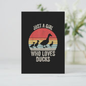 Carte D'accompagnement Juste Une Fille Qui Aime Les Canards Propriétaire  (Debout devant)