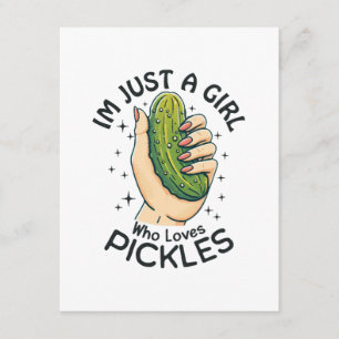 Carte D'accompagnement Juste une fille qui aime les cornichons - Vegan dr