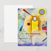 Carte D'accompagnement Kandinsky jaune-rouge-bleu (Devant / Derrière)