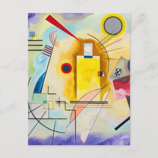 Carte D'accompagnement Kandinsky jaune-rouge-bleu (Devant)