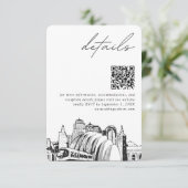 Carte D'accompagnement Kansas City Mariage moderne Détails QR Code (Debout devant)