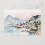 Carte D'accompagnement Kauai Hawaii Watercolor Scape Wedding Reception (Dos)