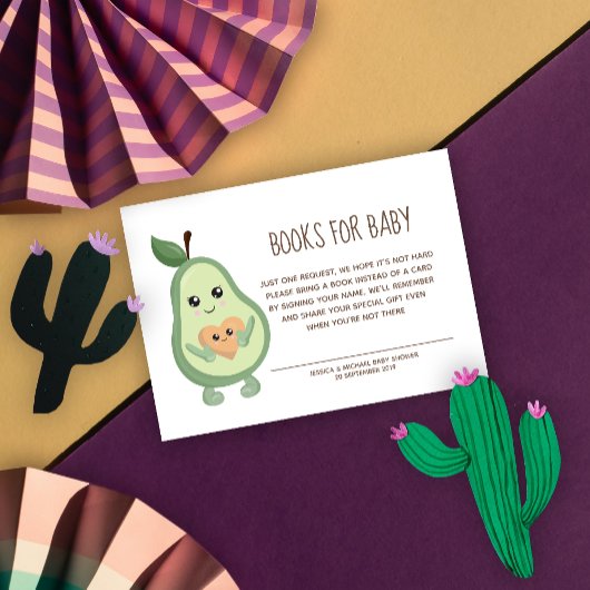 Carte D'accompagnement Kawaii Avocado Livres Pour Bébé