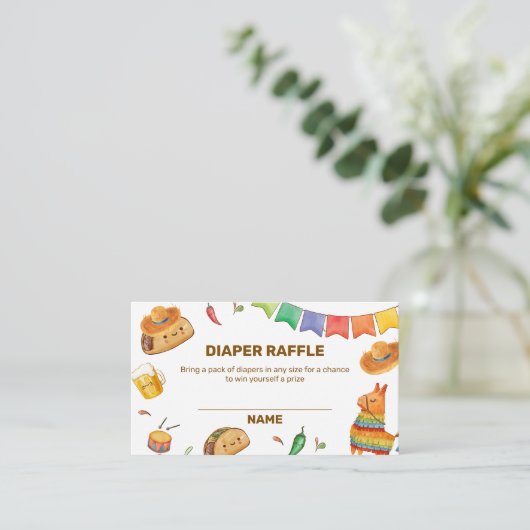 Carte D'accompagnement Kawaii Rustic Taco Diaper Baby shower (Debout devant)