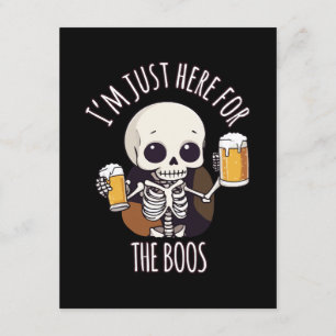 Carte D'accompagnement Kawaii Skeleton Halloween Oktoberfest