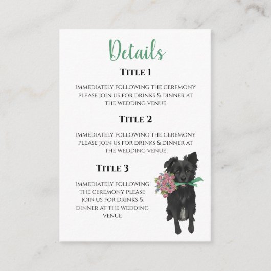 Carte D'accompagnement Kendal Enclosure Card (Devant)