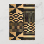 Carte D'accompagnement Kente noir et or (Dos)