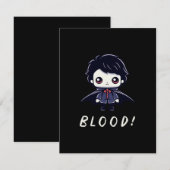 Carte D'accompagnement Kid Vampire (Devant / Derrière)