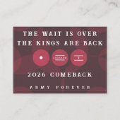 Carte D'accompagnement Kings are Back ARIRANG Comeback Freebie Card (Devant)