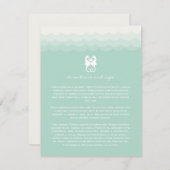 Carte D'accompagnement Kissing Seahorses Heart Summer Beach Mariage (Devant / Derrière)