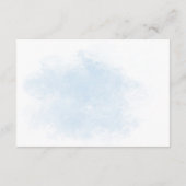 Carte D'accompagnement Kitten dans Baby shower de fleurs bleues de coupe (Dos)