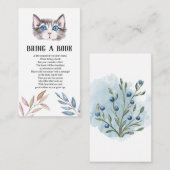 Carte D'accompagnement Kitten Kitty Chat Baby shower Apportez un livre (Devant / Derrière)