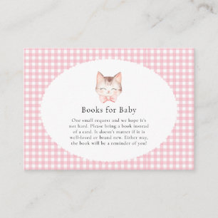 Carte D'accompagnement Kitty Chat rose Purr-fect Baby shower bébé fille