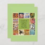 Carte D'accompagnement Klee - Collage coloré (Devant / Derrière)