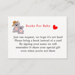 Carte D'accompagnement Koala Bears Super Cute Books For Baby Request