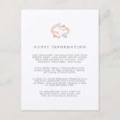 Carte D'accompagnement Koi Pond Information de la clientèle Mariage (Devant)