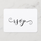 Carte D'accompagnement Kraft Calligrapy Script Traditional Wedding RSVP (Dos)