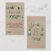 Carte D'accompagnement Kraft Foliage Brochure Insérés (Devant / Derrière)