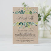 Carte D'accompagnement Kraft Foliage Mariage Wishing well (Debout devant)