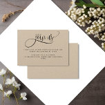 Carte D'accompagnement Kraft, Rustic Mariage Rejoignez-Nous Réception<br><div class="desc">Elegant Rustic Kraft mariage "Join Us" détails de réception carte de boîtier avec la possibilité d'ajouter toute information que vous voulez. Calligraphie manuscrite moderne et typographie de bloc. Elégante qualité propre et simple. Une partie de notre collection "Modern Rustic Fine Calligraphy Kraft Stationery" avec une variété de produits de coordination...</div>