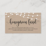 Carte D'accompagnement Kraft rustique, Mariage Honeymoon Fund et Wish<br><div class="desc">C'est le Script rustique kraft,  Mariage Encape Card. Vous pouvez modifier les couleurs de police,  et ajouter vos souhaits de lune de miel ou de lune de miel mariages détails dans la police / lettrage correspondante. #TeeshaDerrick</div>