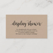 Carte D'accompagnement Kraft Rustique moderne, Script noir, douche d'affi (Devant)