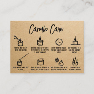 Carte D'accompagnement Kraft Simple Candle Care Merci Ajouter un logo